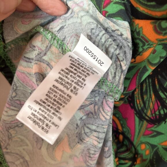 LuLaRoe Hippie Psychedelic Floral A-Line Comfort Jersey Tee Skirt Women’s SZ 2XL - Picture 7 of 11